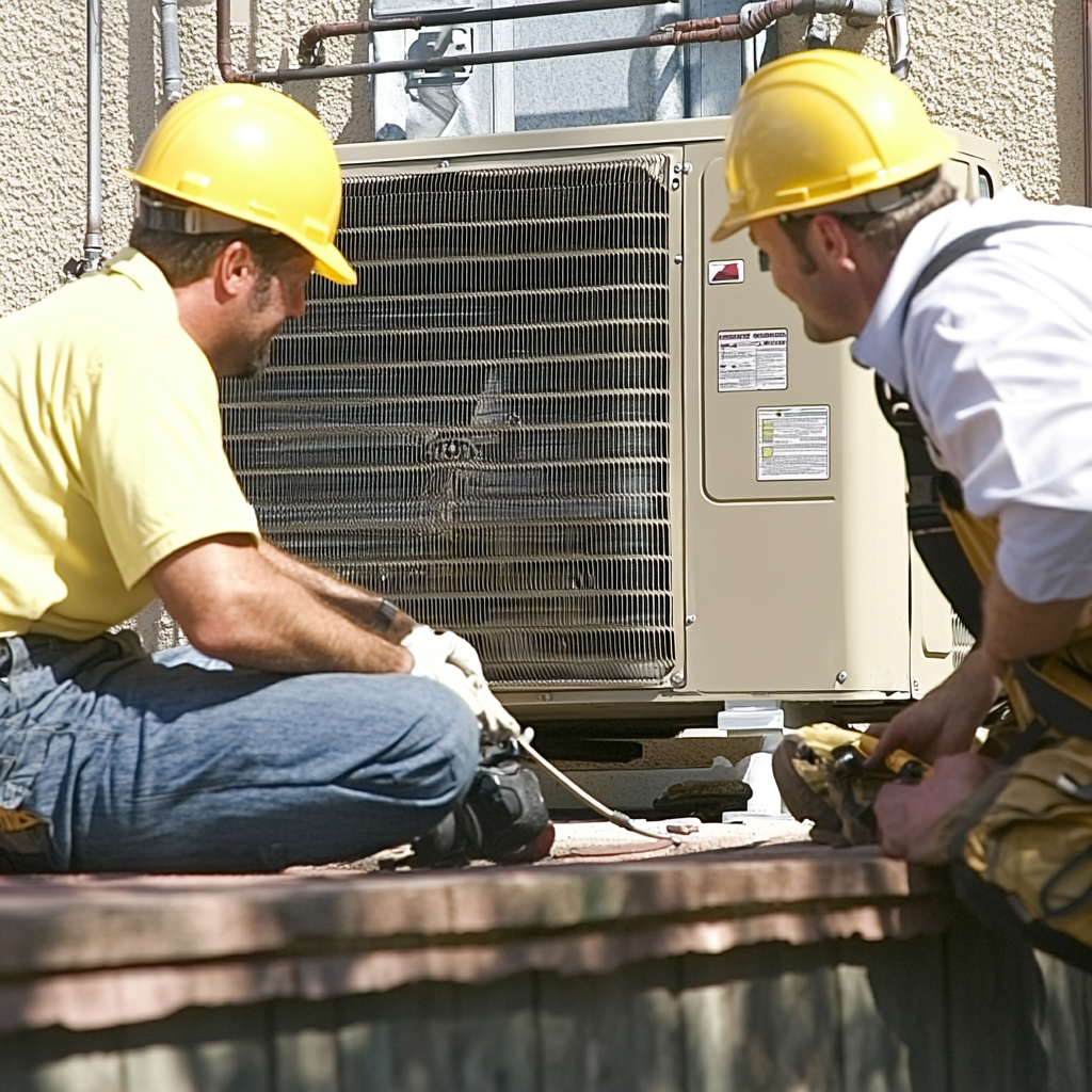 AC replacement and installation service in Phoenix, Arizona
This image displays a new air conditioning unit being installed in a Phoenix, AZ, home. When AC systems become too old or inefficient, replacing them with a new unit can save money in the long run. Replacement and installation services in Phoenix often include upgrading ductwork, ensuring proper insulation, and making sure all components, including the capacitor, are in optimal condition. With a new, energy-efficient system, homeowners can enjoy improved cooling performance, lower energy bills, and greater comfort, especially during the hot Arizona summers.