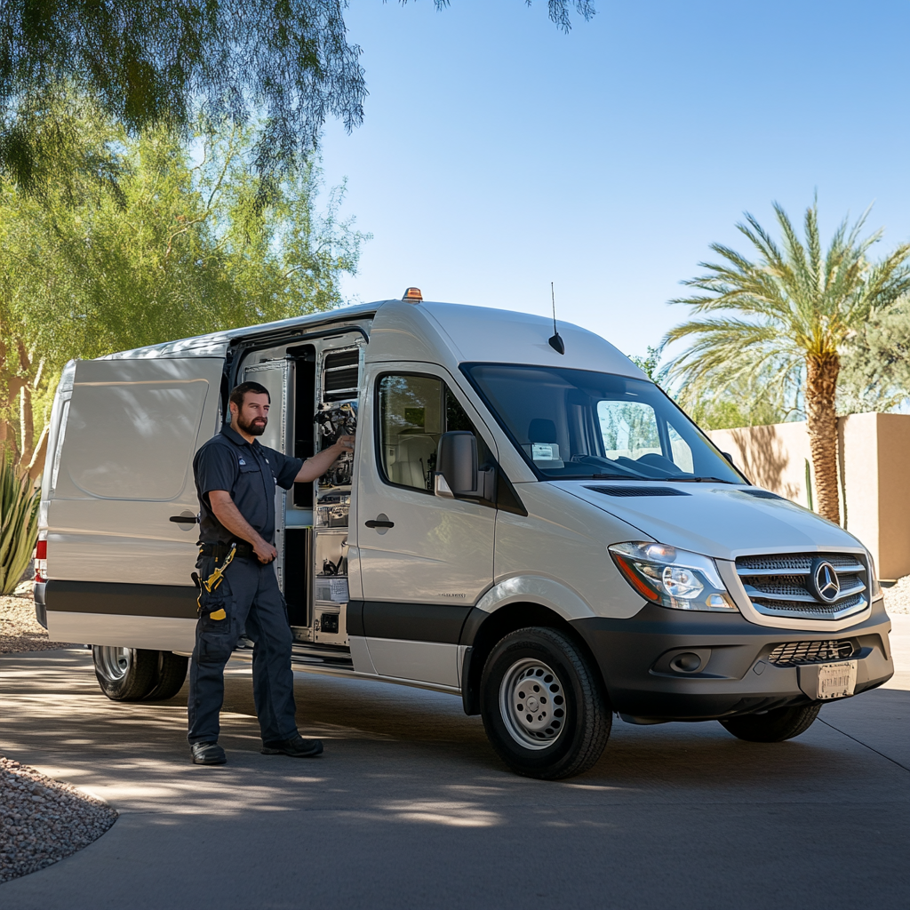 Air Conditioning Unit Replacement in Phoenix, AZ
A homeowner in Phoenix, AZ, replacing their old air conditioner with a new, energy-efficient model. The installation team is ensuring proper duct sealing and insulation to maximize the new unit’s performance. Replacing an old or inefficient AC unit can significantly lower energy bills and improve cooling, especially during Arizona’s scorching summers. This replacement service is ideal for homeowners looking to upgrade their cooling system and improve indoor comfort.